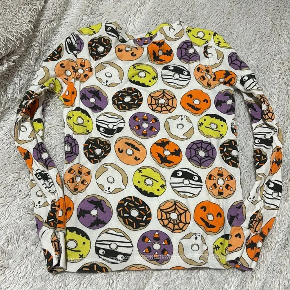 Gap 8 💯 cotton Halloween snug fit dognut pjs worn once euc monster witch web